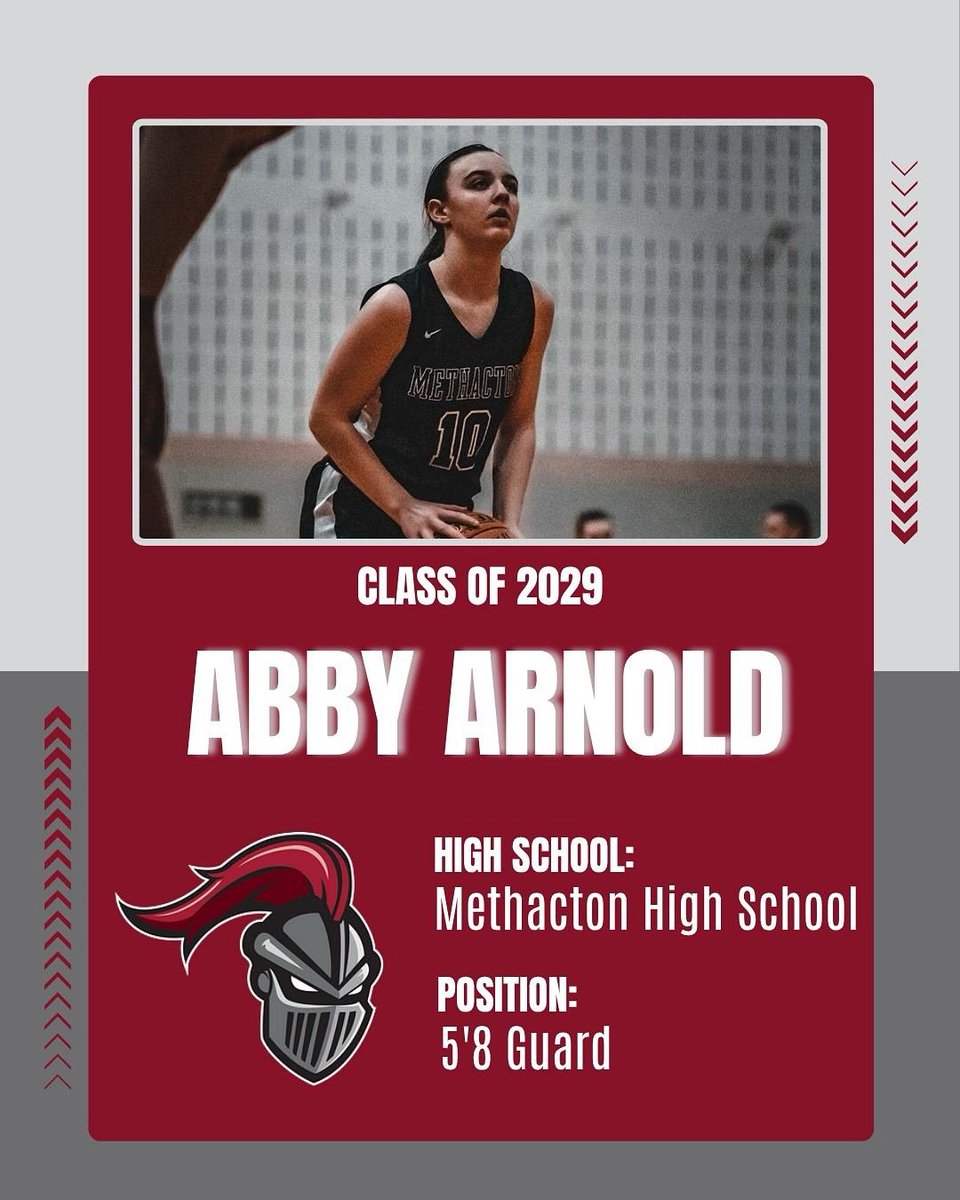 Arcadia_WBB's tweet photo. First up for the class of 2029 we have, Abby Arnold! 🏀⚔️ #goknights https://t.co/E2jqL0ObGw