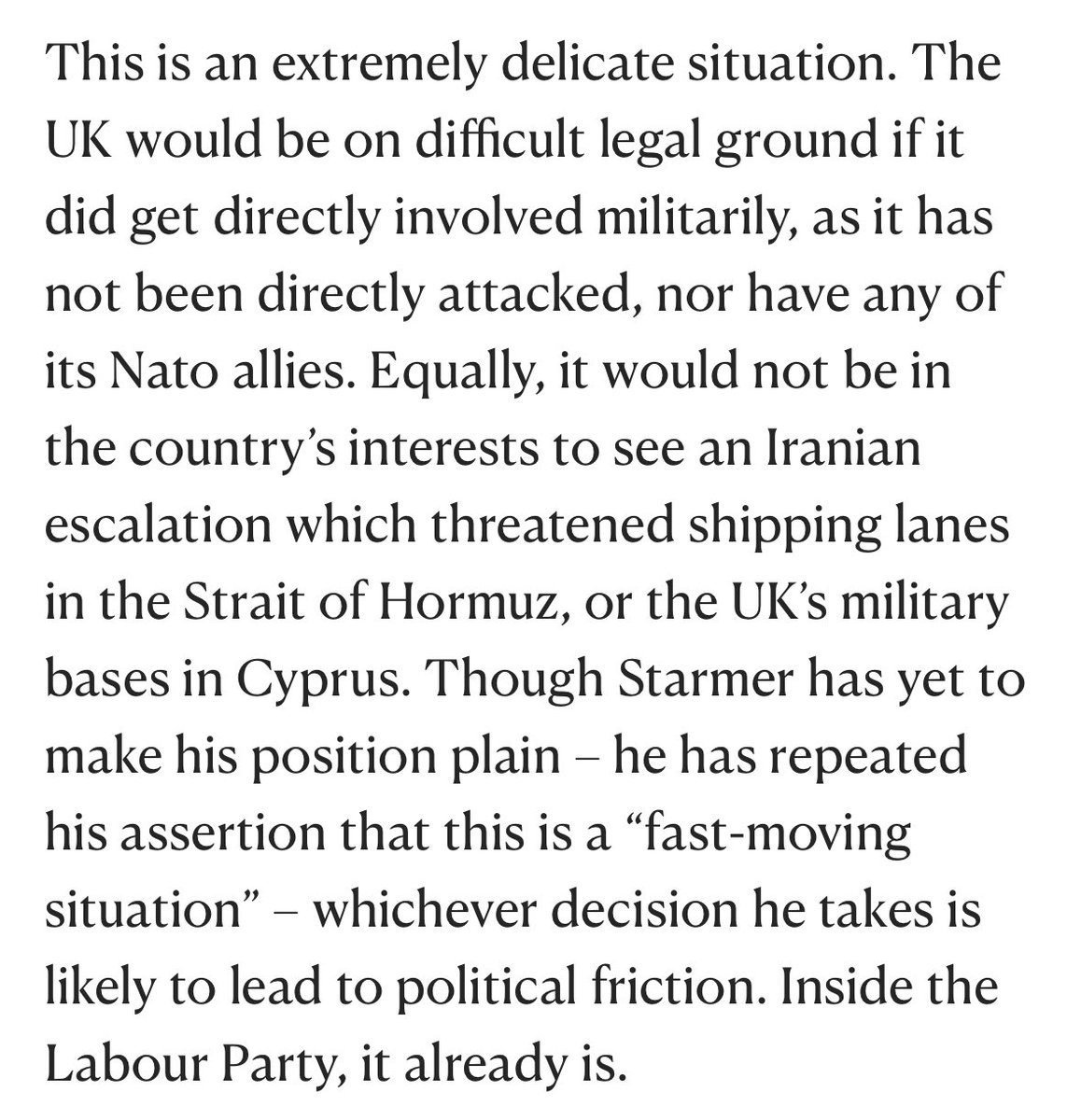 megan kenyon (@meganekenyon) on Twitter photo Keir Starmer is in a tricky situation over whether to increase the UK’s involvement in the war in the middle east. The left - both inside and outside the Labour party - is watching him closely. I wrote about why they are rallying against war with Iran for <a href="/NewStatesman/">The New Statesman</a> Keir Starmer is in a tricky situation over whether to increase the UK’s involvement in the war in the middle east. The left - both inside and outside the Labour party - is watching him closely. I wrote about why they are rallying against war with Iran for <a href="/NewStatesman/">The New Statesman</a>