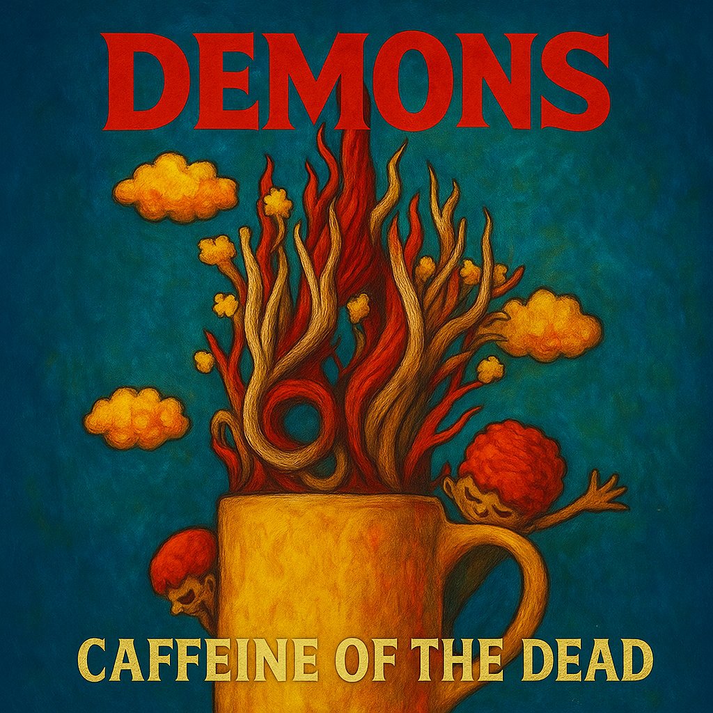 M97868270's tweet photo. DEMONS - Caffeine of the Dead 限定Ver. | 死者のカフェイン ⚡️☕️💀
【Description】
New DEMONMETAL single
"Caffeine of the Dead" — 「死者のカフェイン」
限定バージョンCDジャケット公開!
#DEMONS #CaffeineOfTheDead #死者のカフェイン #DEMONMETAL #HorrorMetal #HeavyMetal #限定版 https://t.co/w0IeejYTcB
