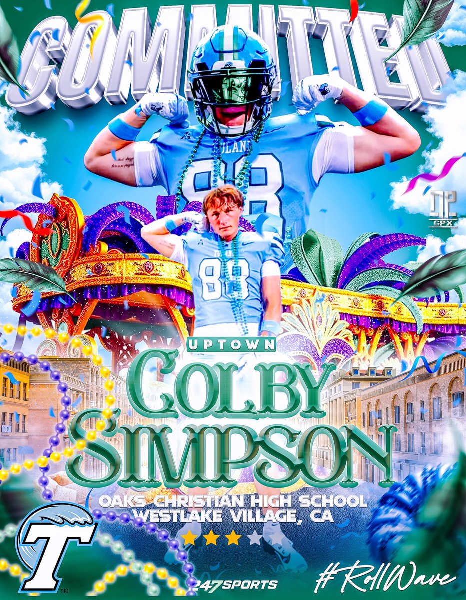 Patrick Harkness (@rolldatwave) on Twitter photo 🌊Class of 26 TE🌊
Colby Simpson- <a href="/csimpson_88/">Colby Simpson</a>
6-6/227
West Lake Village, CA.
3⭐️⭐️⭐️/85
#Tulane OV 12-14
SR: 4.79 Forty
(A big body all around Y TE, can make plays in the passing game and could be a difference maker in the run game, he can also play on the line of 🌊Class of 26 TE🌊
Colby Simpson- <a href="/csimpson_88/">Colby Simpson</a>
6-6/227
West Lake Village, CA.
3⭐️⭐️⭐️/85
#Tulane OV 12-14
SR: 4.79 Forty
(A big body all around Y TE, can make plays in the passing game and could be a difference maker in the run game, he can also play on the line of
