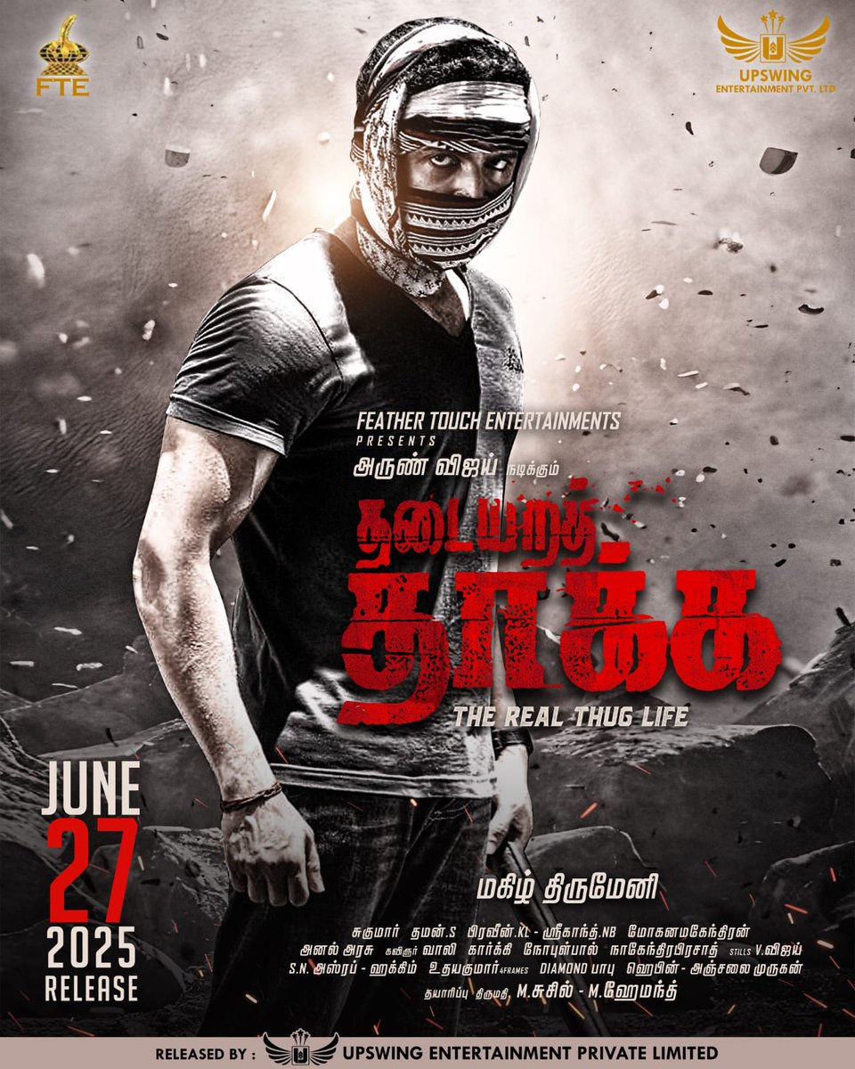 Viral Cinema (@viral_cinema) on Twitter photo #ThadaiyaraThaakka re-releasing in theatres from June 27th. Don't miss the rage, the action, the revenge!
<a href="/arunvijayno1/">ArunVijay</a> #MagizhThirumeni <a href="/mamtamohan/">Mamta Mohandas</a> <a href="/Rakulpreet/">Rakul Singh</a>
<a href="/UpswingEnt/">Upswing Entertainment Pvt Ltd</a> <a href="/tjr_deva/">Darwin Pictures</a>
<a href="/mediamindsinc/">Media Minds Inc</a> <a href="/MusicThaman/">thaman S</a> <a href="/ProBhuvan/">Pro.Bhuvan Selvaraj</a> #ThadaiyaraThaakka re-releasing in theatres from June 27th. Don't miss the rage, the action, the revenge!
<a href="/arunvijayno1/">ArunVijay</a> #MagizhThirumeni <a href="/mamtamohan/">Mamta Mohandas</a> <a href="/Rakulpreet/">Rakul Singh</a>
<a href="/UpswingEnt/">Upswing Entertainment Pvt Ltd</a> <a href="/tjr_deva/">Darwin Pictures</a>
<a href="/mediamindsinc/">Media Minds Inc</a> <a href="/MusicThaman/">thaman S</a> <a href="/ProBhuvan/">Pro.Bhuvan Selvaraj</a>