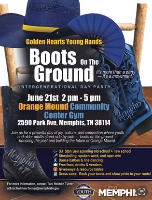 CityofMem_Media's tweet image. Gentle Reminder:
Join us for a powerful day of joy, culture, and connection where youth and other adults stand side by side - Boots On The Ground - honoring the past and building the future of Orange Mound.
🗓️When: Saturday, June 21, 2025 2pm-5pm
📍Where: Orange Mound Community…
