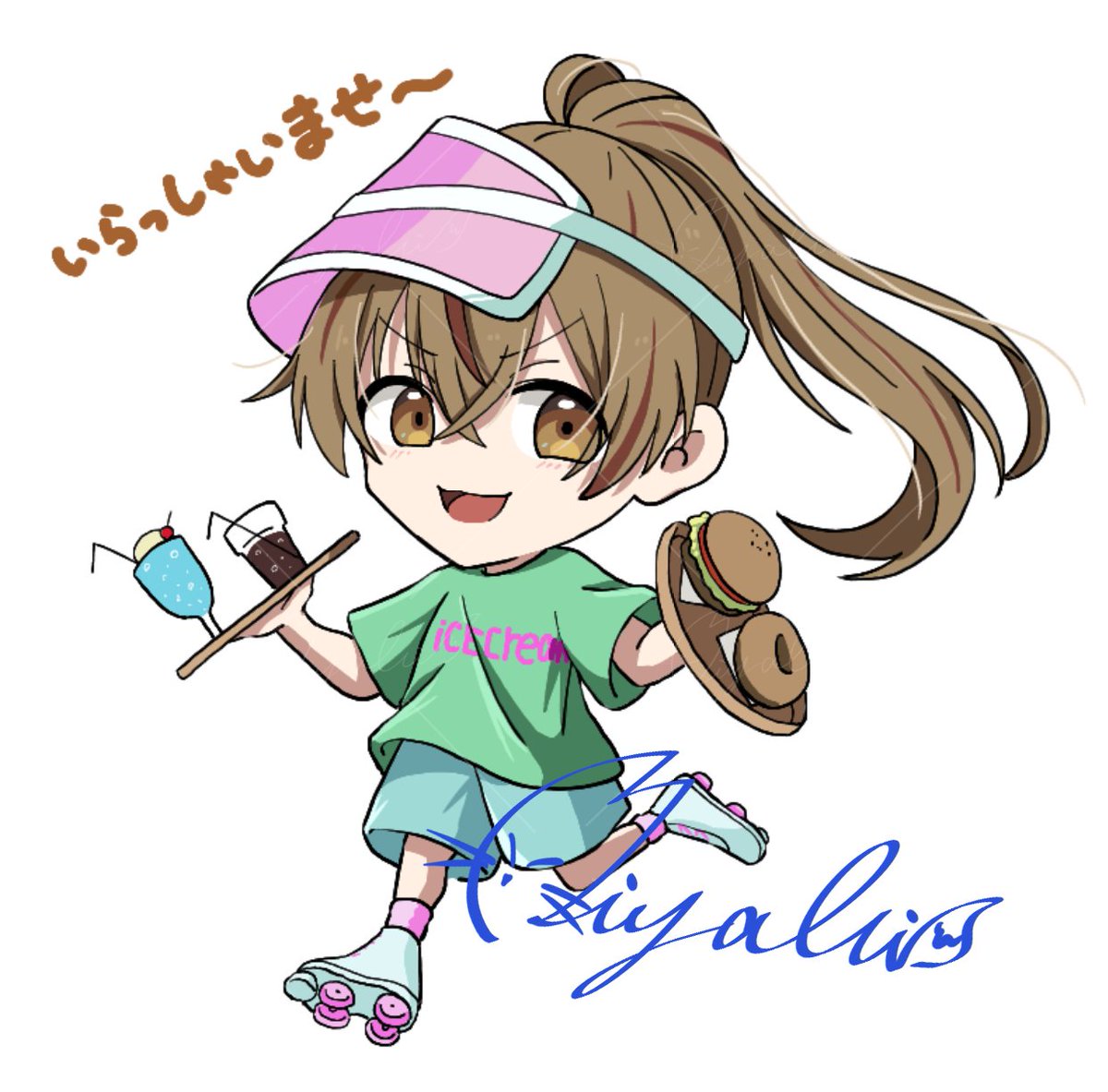絵チャで描いた瑠衣くんです♪ コラボカフェ楽しみ😆 #ハンドレ