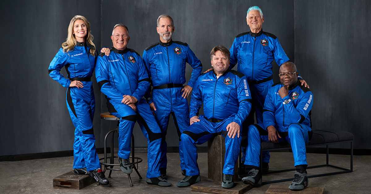 blueorigin's tweet photo. Learn more about the NS-33 crew before their flight to space today! https://t.co/VhJNF8KPyG
