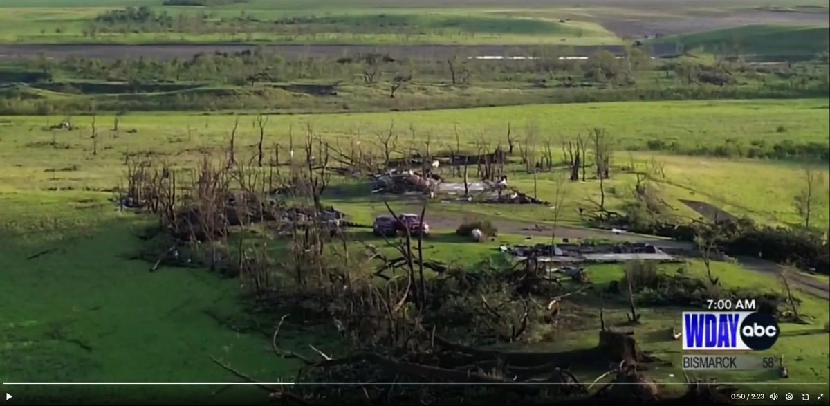 This is the farmstead where the fatalities occurred in North Dakota last night.

It’s been totally swept away. There appears to be very little/no sizable debris of the house left nearby.

This is a potential EF4 candidate IMO, which would be ND’s first since 2010.