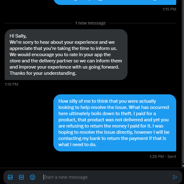 ThatLoserGeek's tweet photo. @UberUKI_Support so you make out like you're going to help only to not help at all. wonderful, thanks, very helpful. https://t.co/6x2ZPGuncR