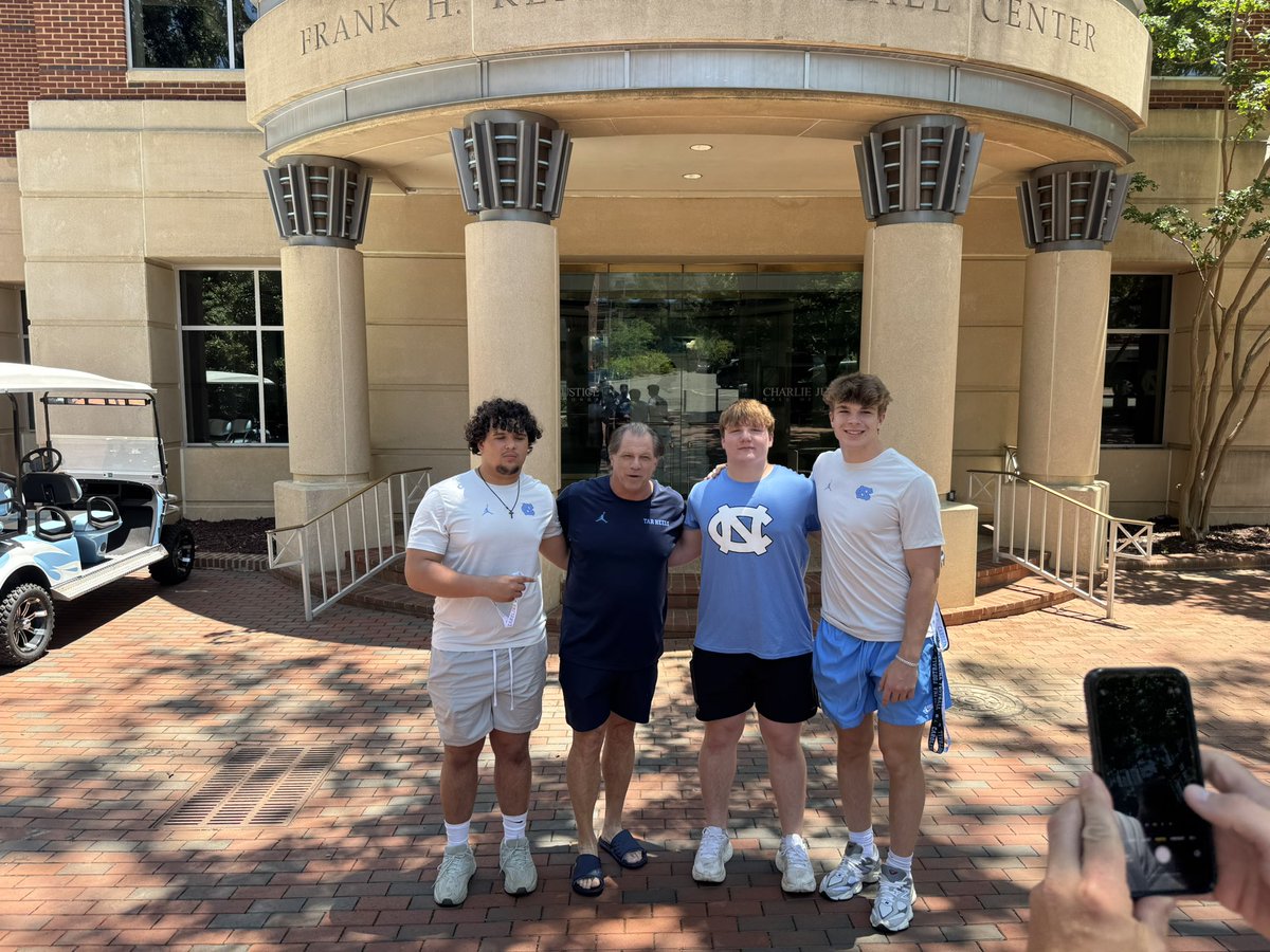Logan Brown (@logan_brown_54) on Twitter photo Had a great visit to <a href="/UNCFootball/">Carolina Football</a> with some great friends. Thank you <a href="/lancethompson_/">Lance Thompson</a> and <a href="/giddings_cory/">Cory Giddings</a> for taking the time to meet with us today and show us around.
<a href="/McDonoghFB/">McDonogh Football</a>
<a href="/McDCoachSule/">Hakeem Sule</a>
<a href="/Belichick_B/">Bill Belichick</a>
<a href="/RJCruz72/">RJ Cruz III</a>
<a href="/ParkinsonIV/">George Parkinson IV</a>
<a href="/CoachJaimieT/">Coach Jaimie</a>
<a href="/AO1Sports_/">Audience Of 1</a>
<a href="/EdOBrienCFB/">EdOBrienCFB</a> Had a great visit to <a href="/UNCFootball/">Carolina Football</a> with some great friends. Thank you <a href="/lancethompson_/">Lance Thompson</a> and <a href="/giddings_cory/">Cory Giddings</a> for taking the time to meet with us today and show us around.
<a href="/McDonoghFB/">McDonogh Football</a>
<a href="/McDCoachSule/">Hakeem Sule</a>
<a href="/Belichick_B/">Bill Belichick</a>
<a href="/RJCruz72/">RJ Cruz III</a>
<a href="/ParkinsonIV/">George Parkinson IV</a>
<a href="/CoachJaimieT/">Coach Jaimie</a>
<a href="/AO1Sports_/">Audience Of 1</a>
<a href="/EdOBrienCFB/">EdOBrienCFB</a>
