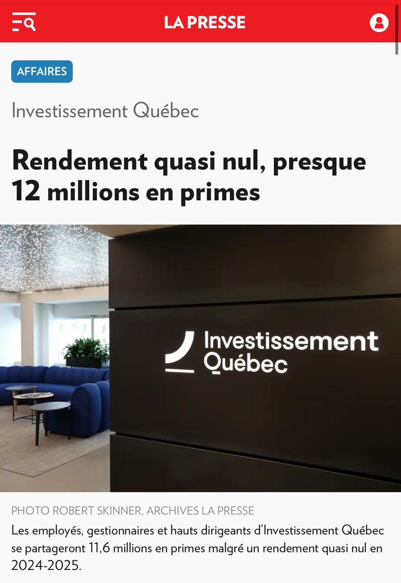 Dois-je rappeler que la CAQ joue à choisir les gagnants, et qu’Investissement Québec en est la façade ! Notre argent est gaspillé, Northvolt en étant le cas le plus pathétique. Ce gouvernement est même incapable d’obtenir le rendement d’un compte d’épargne !!!

Le gouvernement