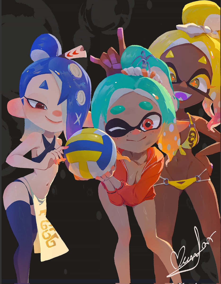 zhang_tian57284's tweet image. Swimming seems a bit dangerous, so how about playing volleyball together?
泳ぐのはちょっと危ないから、一緒にバレーボールをしませんか?
#SPLASHSUMMER2025 #Splatoon3
#splatoonart