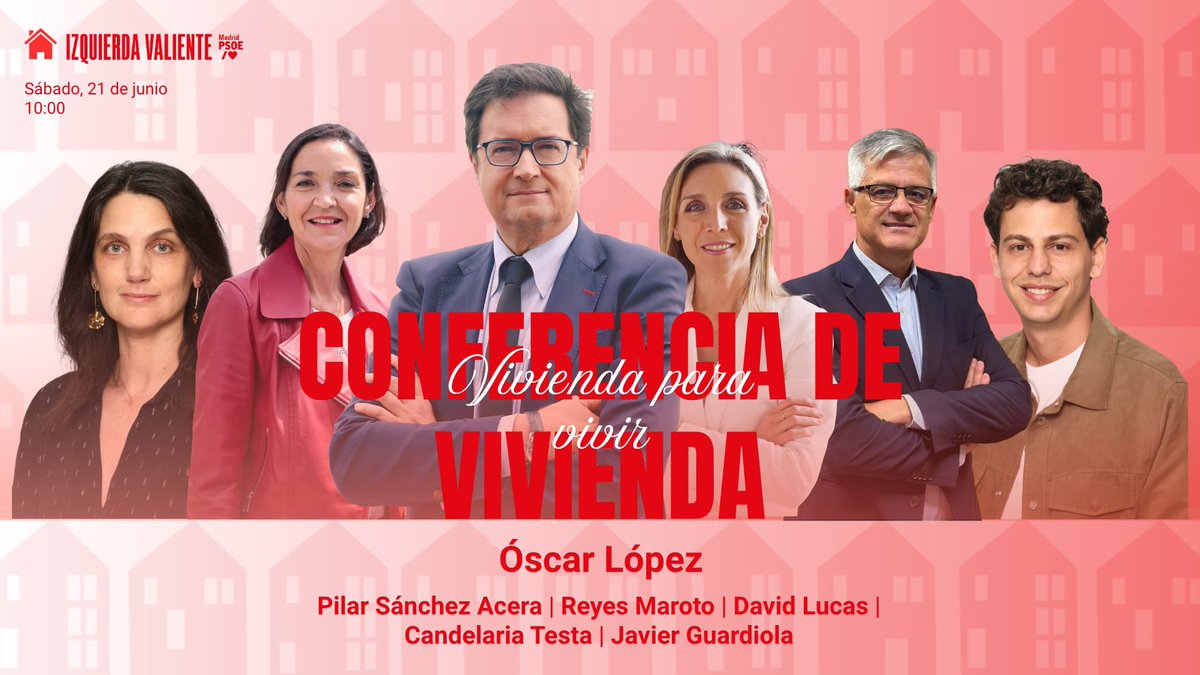 🔴 EN DIRECTO | Arrancamos la Conferencia de Vivienda con la bienvenida de <a href="/psacera/">Pilar Sánchez Acera</a>.

A las 12.30h, será la clausura del secretario general <a href="/oscarlopeztwit/">Oscar López Agueda</a>. 

Síguelo aquí: 
youtube.com/live/byLLyRA0P…
