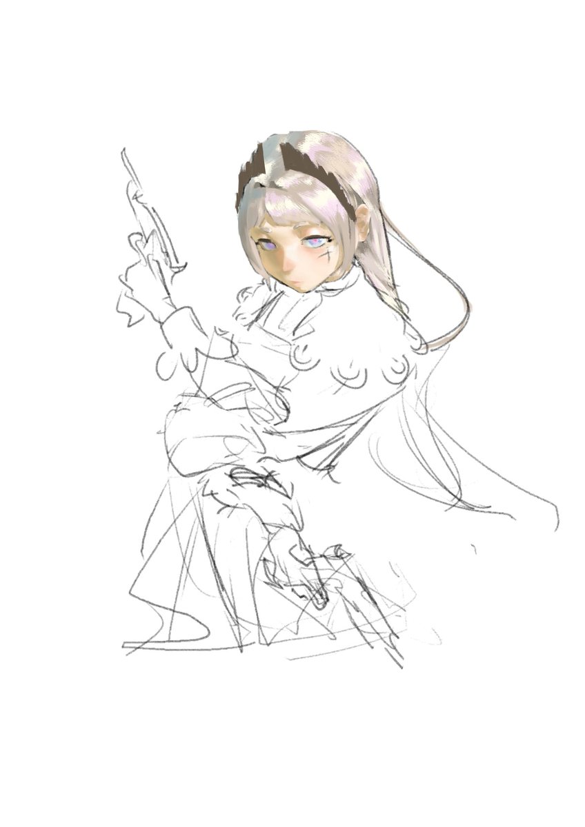 Namsinh04's tweet image. Irene ft. Art block and burnout. Rough week, I don't know if I will ever finish this so might as well post the wip.