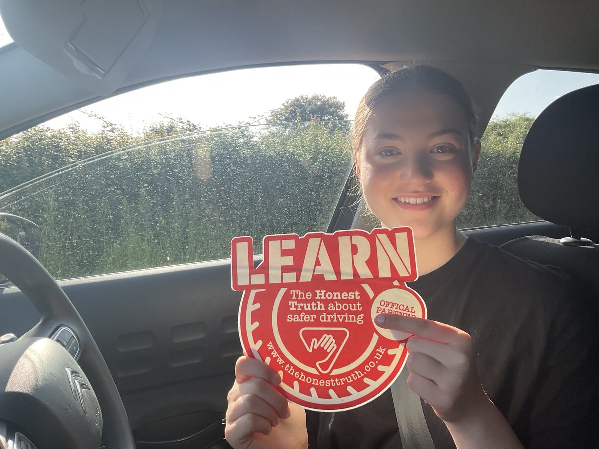 AndrewSinker's tweet image. Congratulations to Liora on graduating the Honest Truth. promoting safer driving post test. 👏🚗