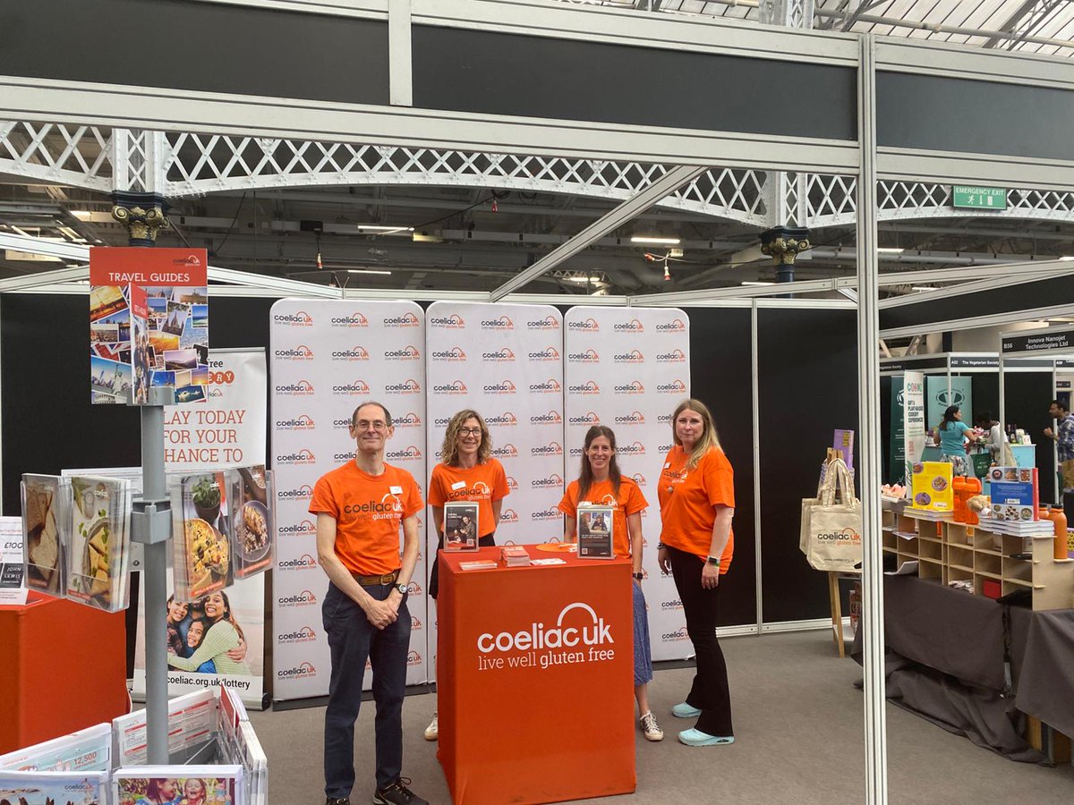 We’re all set for a great weekend at the Allergy and Free From Show.

Visit us on Stand B64 to meet the Coeliac UK team, get expert advice on coeliac disease, and explore our resources to help you live well gluten free.

Whether you’re newly diagnosed, supporting someone who is,