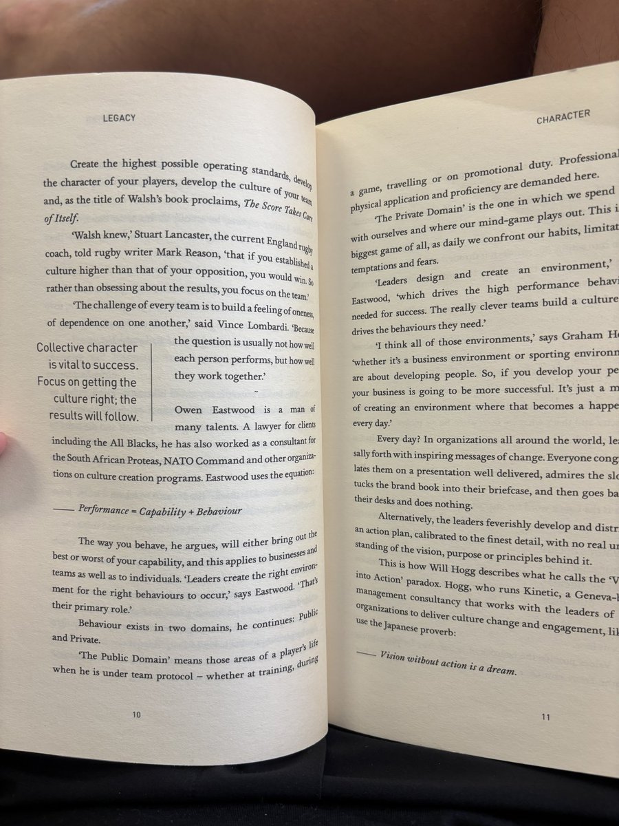 Mr Kohler (@_pekohler) on Twitter photo Second time reading <a href="/James_M_Kerr/">James M. Kerr</a> Legacy 📖
10 pages in and there are so many leadership snippets already 🤩
What a book 😍 Second time reading <a href="/James_M_Kerr/">James M. Kerr</a> Legacy 📖
10 pages in and there are so many leadership snippets already 🤩
What a book 😍