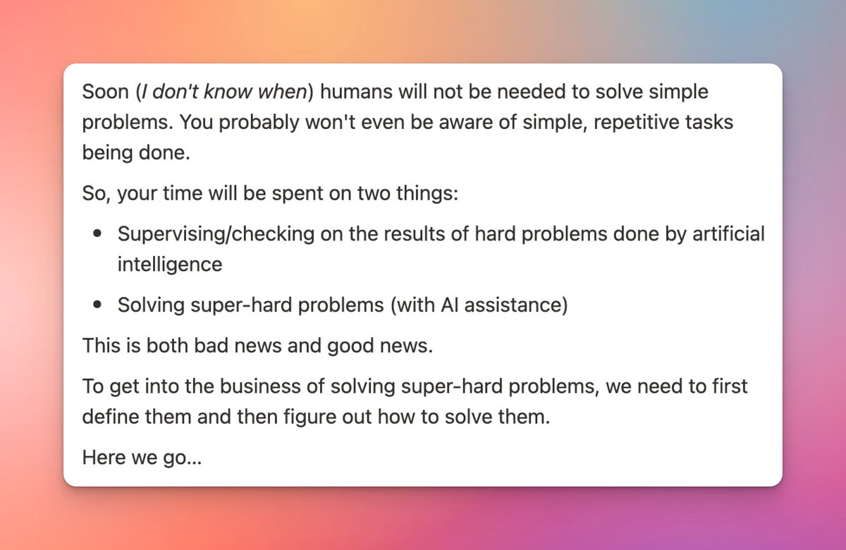 Solve Open Problems.

Leave Closed Problems to the robots.

effectiveprojectmanager.org