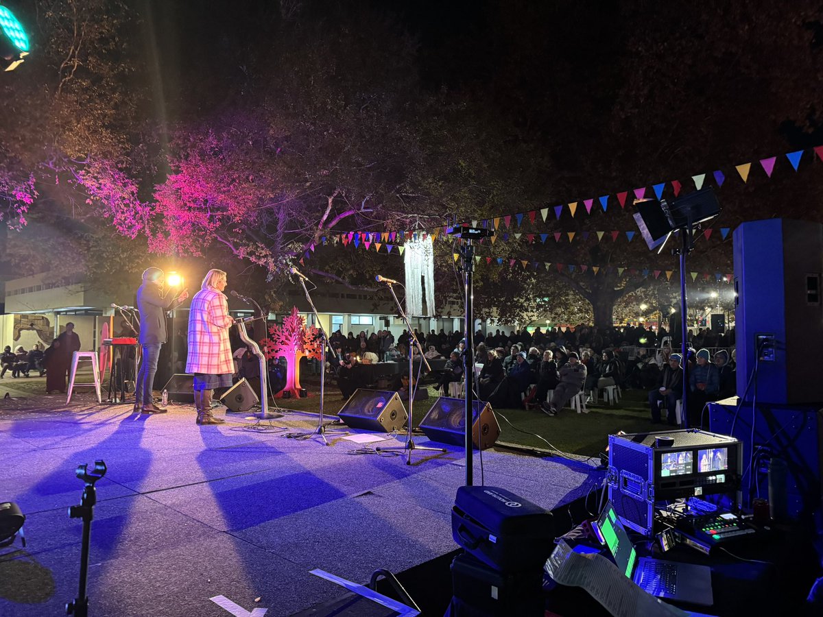 Rugged up in Albury’s QE11 Square for the 13th and last Winter Solstice of its kind, and what a heartwarming 13 years it’s been. Shining light on suicide on the darkest night ❤️