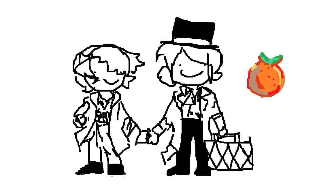 Awesome lesbian couple and intimidating orange