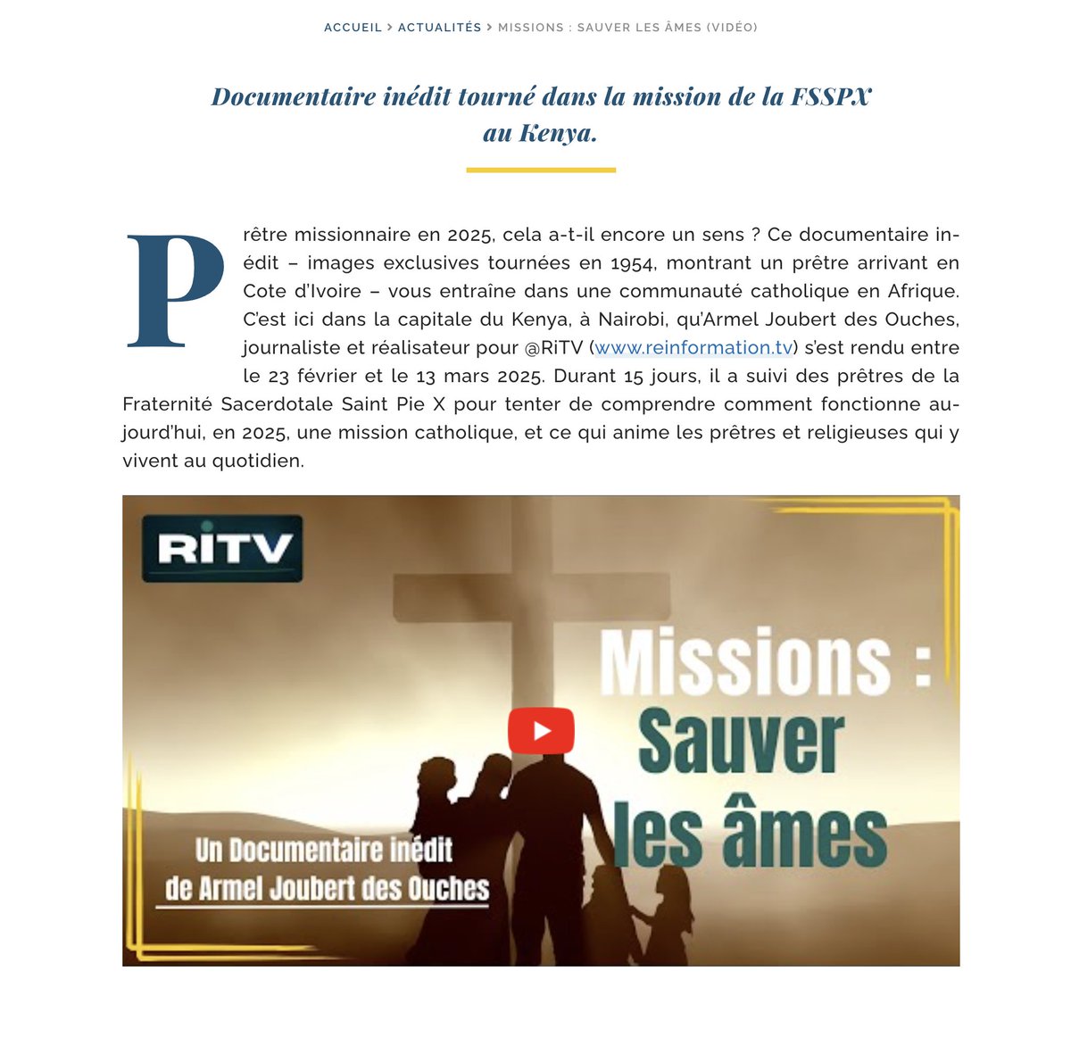JoubertArmel's tweet image. A VOIR ICI : youtu.be/QNGYGbo0GCQ
Un documentaire inédit ! Très heureux de vous annoncer la sortie de mon dernier documentaire tourné en Afrique, à Paris et dans le sud-ouest de la France.