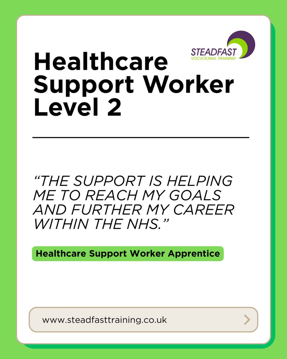 Our Level 2 Healthcare Support Worker Apprenticeship is the perfect first step into the NHS or private care settings. No prior experience required — just a passion for helping others. 💙

👉 Ready to get started?
Visit: loom.ly/k-oGm7g