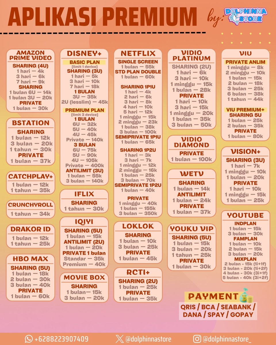 dollibs's tweet photo. @miceable boleh sini aja jajan netflix 🤩

order:
☎️ https://t.co/MOGymlWrpL 
💳 qris/bca/seabank/dana/spay/gopay https://t.co/KLIADPUUDp