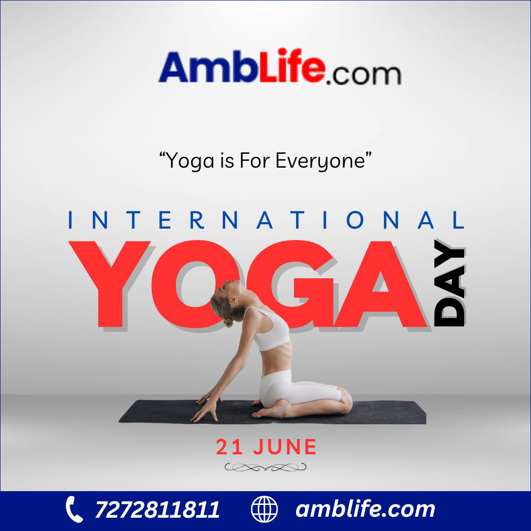 amblife's tweet photo. 🧘‍♂️ Happy International Yoga Day! 🌿
Today, we celebrate the ancient wisdom of yoga — a path to inner peace, strength, and holistic health.

✨ Start your journey to better health.
📞 Call Now: 7272811811
#InternationalYogaDay #YogaForWellness #YogaEveryday #YogaAtHome #AMBLife https://t.co/Wg93MFLbvp