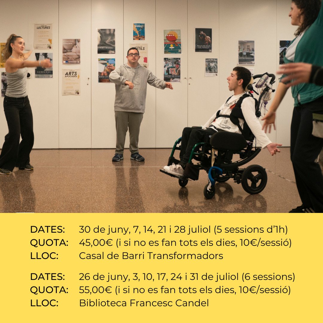 Pots triar grup/lloc. Més info a info@artransforma.org