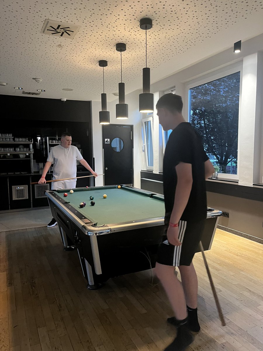Last night consisted of soaking up the views from the rooftop terrace and a few competitive games of pool before an early night for a busy day ahead.  #BerlinGHS