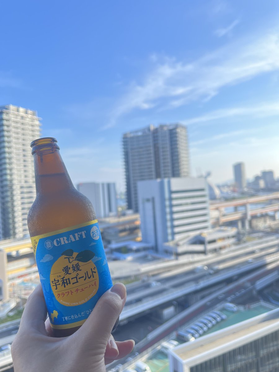 からの #愛媛宇和ゴールド　
明日は仕事なので今日のうちに休日満喫🍺

完成してないスライドも原稿も解析もとりあえず明日に！
