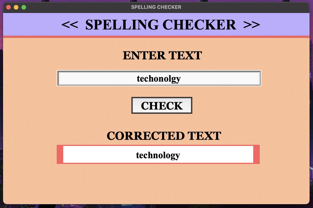 _shiroi_27_'s tweet image. 🚀 Day 7 of #100DaysOfCode
Built a 🧠 Spelling Checker App using Python 🐍 + Tkinter 🎨 + TextBlob
💬 Type → Click → Get corrected words instantly!
Custom UI, bold fonts, and smooth layout 🛠️✨
Huge thanks to @ChatGPT for the help! 🙌
#Python #TextBlob #Tkinter #BuildInPublic