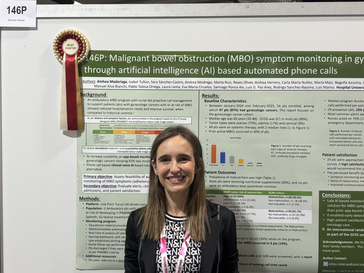 So Proud and happy for my colleague and friend <a href="/AinhoaMada/">Ainhoa Madariaga</a>. Congrats! You deserve it!! <a href="/GEICOgroup/">GEICO-Spanish Gynaecological Cancer Research Group</a> #ESMOGynae25