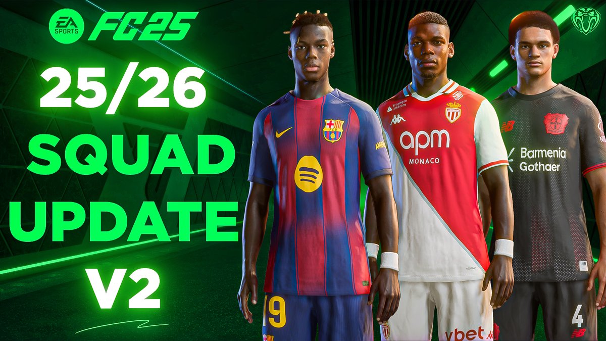 🚨 NEW DROP: 25/26 Squad Update V2 for FC 25 – 100% FREE! 🔥

👤 Latest Transfers
🔄 New Managers
🆙 Promoted &amp; 🔻 Relegated Teams

🎥 Preview here: youtu.be/uEBFtfG5ON8

#FC25 #FIFA23Mods #FacePack #CareerMode #FreeMod