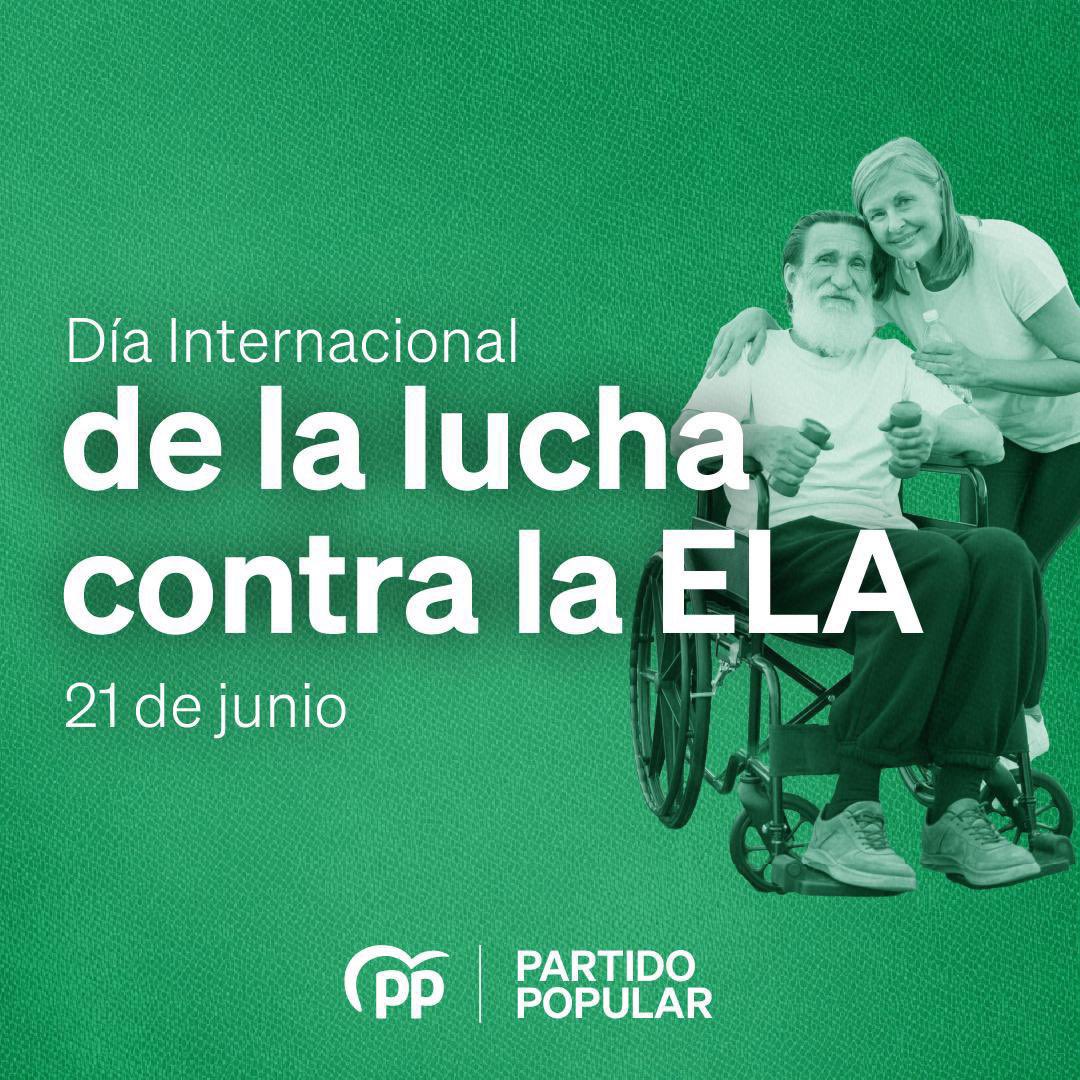 Nuestro compromiso está con los enfermos de #ELA y sus familiares. 

Hoy volvemos a exigirle al Gobierno que cumpla con su deber: dotar de financiación y hacer que entre en vigor la Ley #ELA aprobada. 

Los pacientes de ELA no pueden esperar.