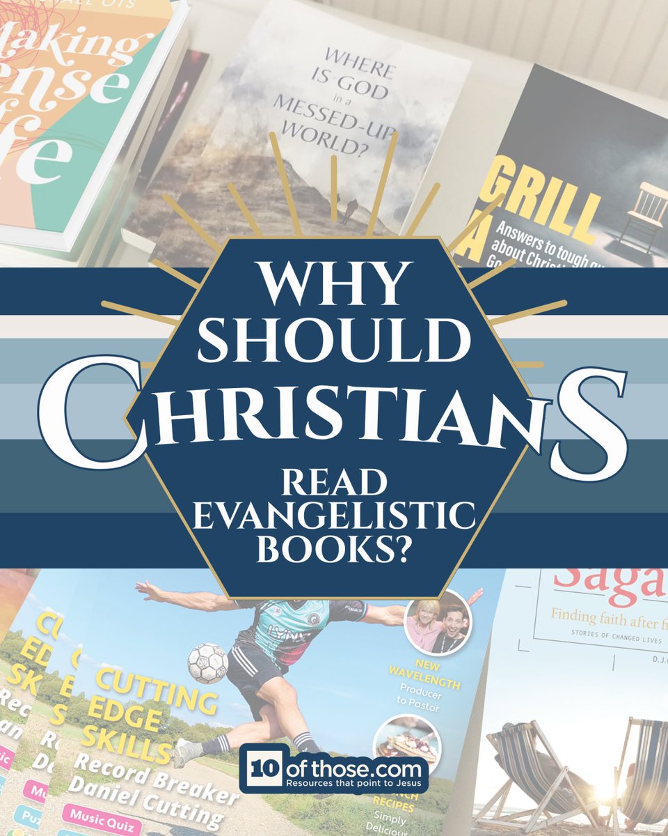 10ofthose's tweet image. Evangelistic books are for non-Christians, right?
"Grab a copy and give it away? Sure!"
"Read it? Why would I need to do that, I'm already saved?!"
Head over to our blog for our top 5 reasons 𝐂𝐡𝐫𝐢𝐬𝐭𝐢𝐚𝐧𝐬 should be reading evangelistic books!
uk.10ofthose.com/news-and-event…