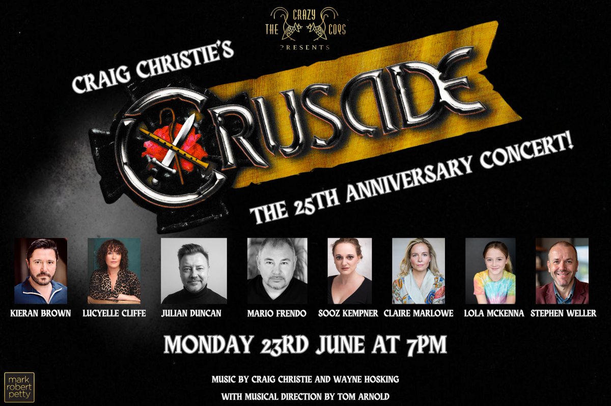 Joni us <a href="/CrazyCoqs/">Crazy Coqs</a> on Mon 23rd June at 7pm when <a href="/TheCCPresents/">The Crazy Coqs Presents</a> Craig Christie’s Crusade – 25th Anniversary Concert! with <a href="/Kierbro/">Kieran Brown #FRSA 🏴󠁧󠁢󠁳󠁣󠁴󠁿🇪🇺🏳️‍🌈</a> #JulianDuncan <a href="/SoozUK/">Sooz Kempner FOLLOW ME ON BLUESKY</a> <a href="/LucyelleCliffe/">Lucyelle Cliffe ✨💜</a> 
#ClaireMarlowe #MarioFrendo #LolaMcKenna &amp; #StephenWeller!!! Presented by <a href="/nomatesprod/">Craig Christie</a>
brasseriezedel.com/events/the-cra…