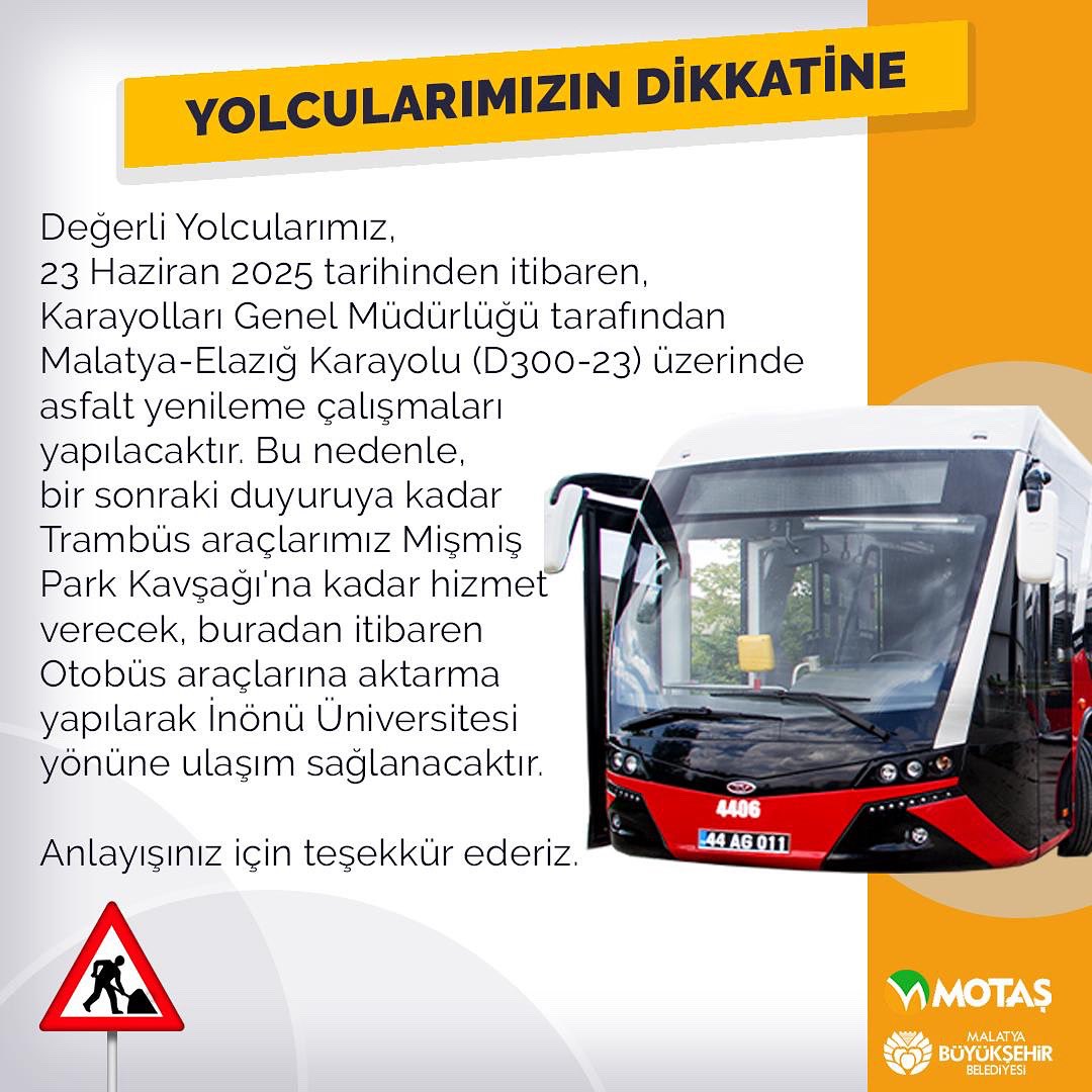 Malatya Büyükşehir Belediyesi Motaş A.Ş. (@motasmalatya) on Twitter photo 
