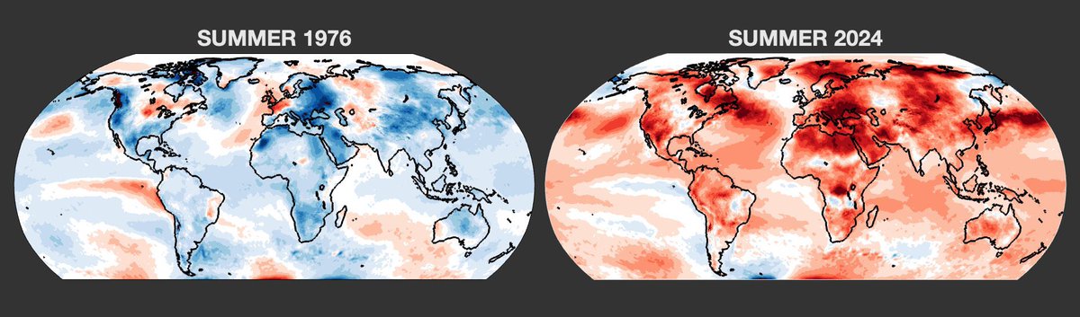 2024 was the hottest year on this planet in over 125 THOUSAND YEARS.

2025 is on track to be the second hottest.

1976. WAS. NOT. HOTTER.