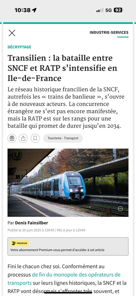 Dans cet article <a href="/LesEchos/">Les Echos</a>, on apprend que la SNCF a dépensé « plus de 4 millions d’euros » pour répondre à l’appel d’offre d’IDFM pour continuer à exploiter la #ligneL, étant en concurrence face… à la RATP, qui a dû investir peu ou prou le même montant. 

Pas besoin de ça pour