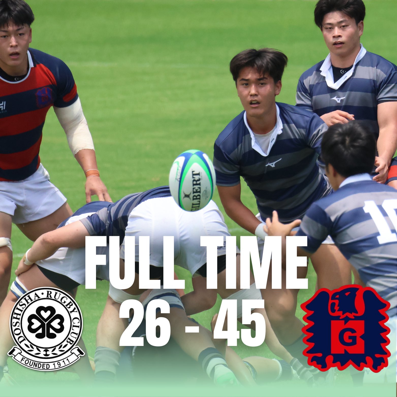 同志社大学 ラグビージャージ 試合結果】 《関西大学春季トーナメント 1回戦》 vs IPU環太平洋