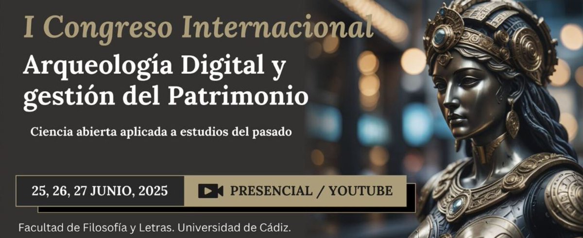 Centro de Estudios Andaluces (@ceandaluces) on Twitter photo 🆕 Expertos internacionales abordarán el impacto de las NNTT en la conservación y difusión del patrimonio
<a href="/CEAndaluces/">Centro de Estudios Andaluces</a> participa en la <a href="/univcadiz/">Universidad de Cádiz</a> en el I Congreso Internacional sobre Arqueología Digital y Gestión del Patrimonio
📅 25,26 y 27 JUNIO
centrodeestudiosandaluces.es/noticias/exper… 🆕 Expertos internacionales abordarán el impacto de las NNTT en la conservación y difusión del patrimonio
<a href="/CEAndaluces/">Centro de Estudios Andaluces</a> participa en la <a href="/univcadiz/">Universidad de Cádiz</a> en el I Congreso Internacional sobre Arqueología Digital y Gestión del Patrimonio
📅 25,26 y 27 JUNIO
centrodeestudiosandaluces.es/noticias/exper…