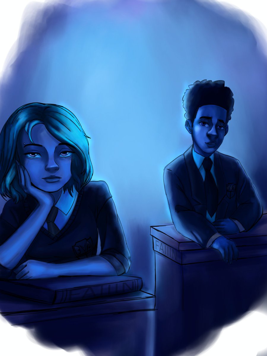 Faiiin627's tweet photo. Gwen Stacy, miles Morales ��

#SpiderManAcrossTheSpiderVer
#Spiderverse #SpiderMan https://t.co/XKt8zubPvk