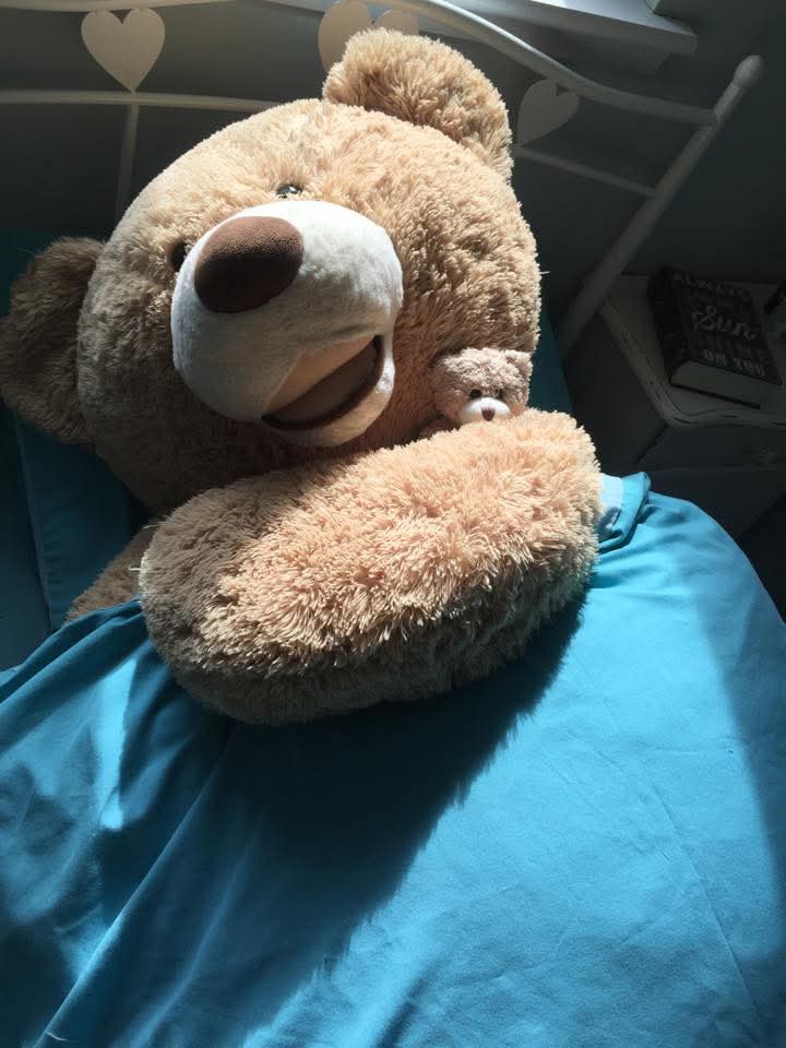 10 years ago my Neice &amp; I with friends did Strathcarron Midnight walk in memory of losing my Sister in Law Natalie. Nat donated Strathie Bear to Strathcarron &amp; with help from a friend we helped Strathie do the whole 10 miles, so much fun &amp; so many memories 💜