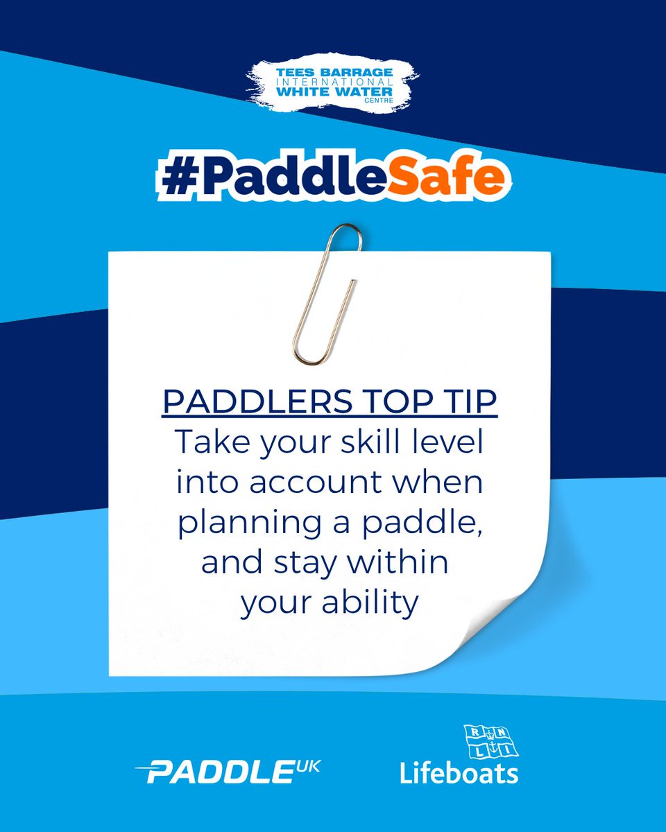Take your skill level into account when planning a paddle 🌊 Always stay within your ability and skill level. Think about where you're going to be paddling, if you have the right kit for the conditions.

More advice from <a href="/paddle_uk/">Paddle UK</a> + <a href="/RNLI/">RNLI</a> 👉 gopaddling.info/safe-paddle-su…