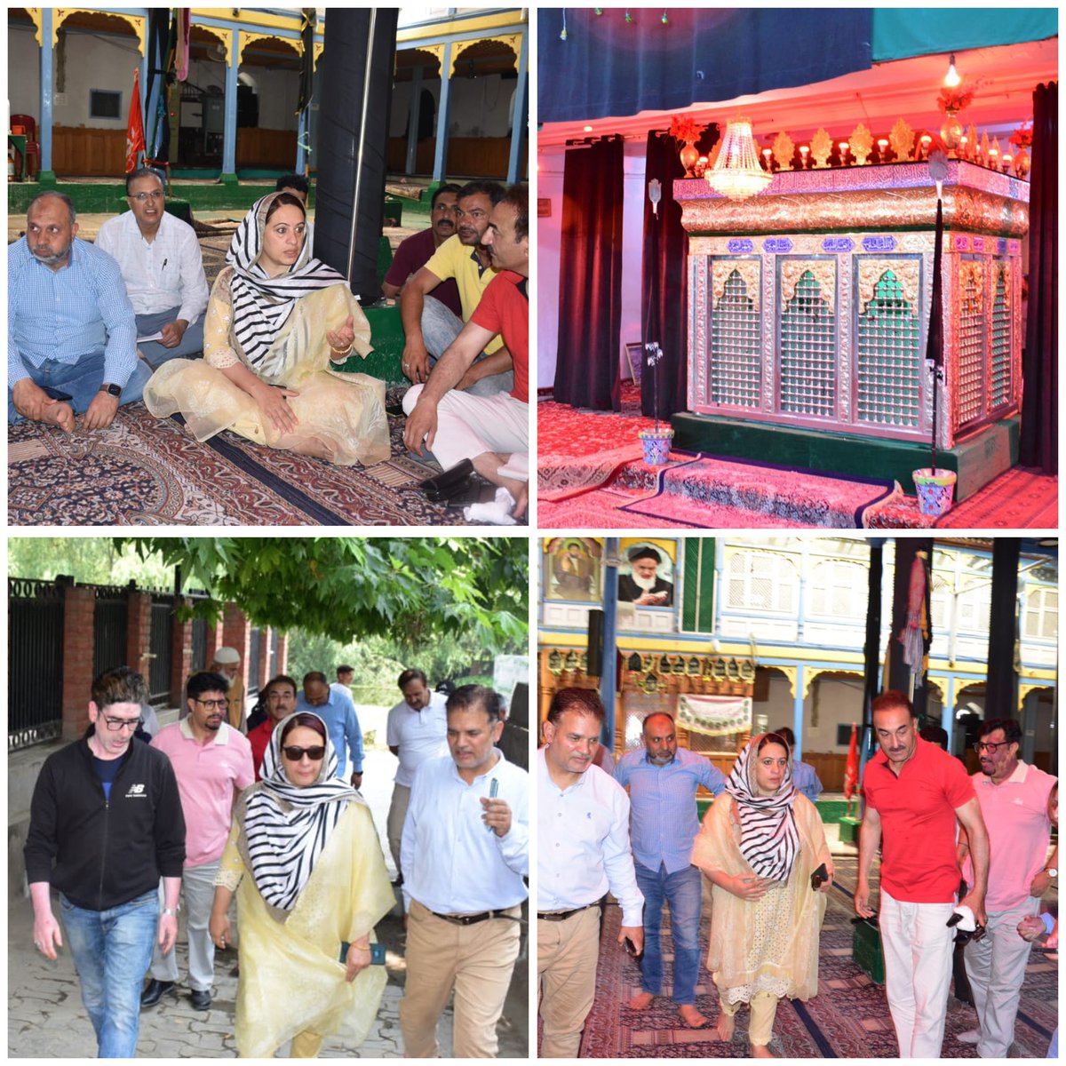 On directions of Commissioner Mr. Faz Lul Haseeb IAS,
Jt. Commissioner (Adm) Ms. Nuzhat K Qureshi (JKAS) inspected Muharram preparedness in Zadibal &amp; Hassanabad.
Key focus: sanitation, street lighting, water supply, stray dog control &amp; community engagement for peaceful observance