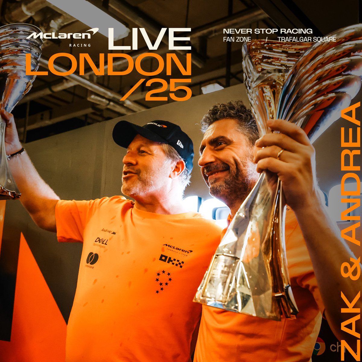 Have you heard the news? 📰

Zak &amp; Andrea will be joining us in Trafalgar Square 😍

#McLaren #McLarenRacingLive