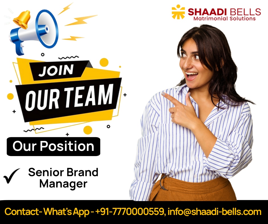 ShaadiBells's tweet photo. Shaadi Bells is hiring Senior Brand Manager (5+ yrs, hybrid). Own 360° campaigns. WA 7770000559.

#Hiring #Job #Jobs #Apply #Career #Brand #Marketing #Manager #Lead #Hybrid #IndiaJobs #NowHiring #JoinUs #Growth #Opportunity #Branding #Creative #Luxury #ShaadiBells #SeniorRole https://t.co/m1c1dmAfyV