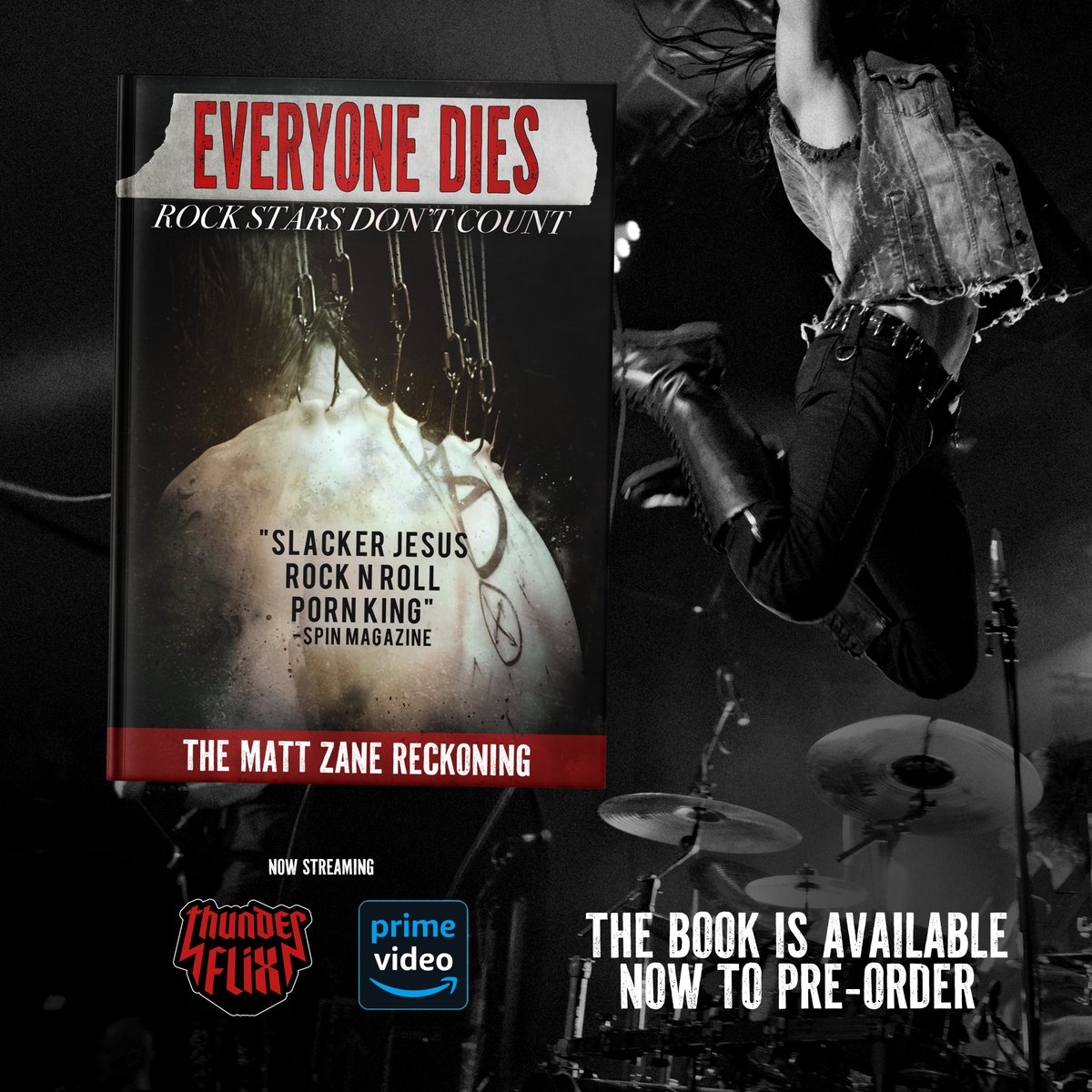 We're proud to unveil Everyone Dies: The Matt Zane Reckoning, a brutal, visually arresting book that captures Matt Zane's twisted genius through a lens of darkness, rebellion, and visceral performance.

Featuring never-before-seen visuals, raw narratives, and the unfiltered chaos