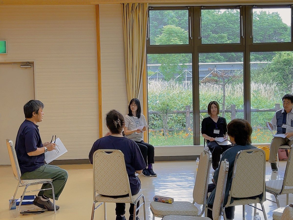 shingeki1961's tweet photo. 演劇学校in紋別！
開会式の後、3班にわかれて稽古！！
濃密な時間でした〜🔅

この後はBBQ〜🍖 https://t.co/X9wXQ80RNX