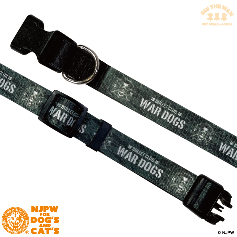 【RUI THE WANの新商品紹介】

■R12023（ペット用首輪：BULLET CLUB WAR DOGS モデル）
store.shopping.yahoo.co.jp/rui-the-wan/r1…

ジャージでも採用されたタイガーカモ（迷彩）柄をベースに、ロゴマークをデザイン！
かなりCOOLなアイテムに仕上がった！
#新日本プロレス #犬服
