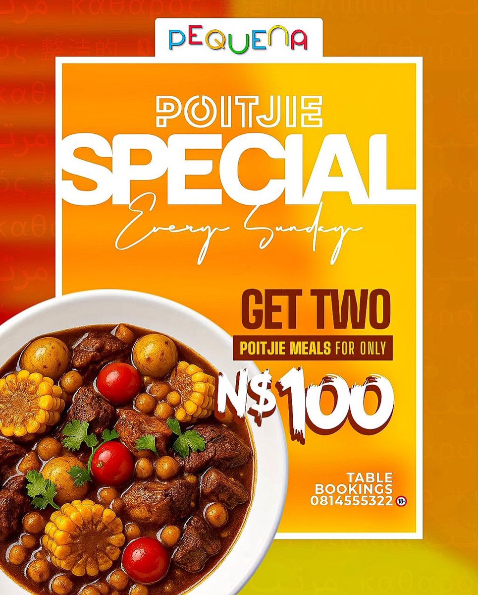 PequenaNamibia's tweet image. What is perfect meal on a Sunday ? 

This poitjie beats any other you have had!