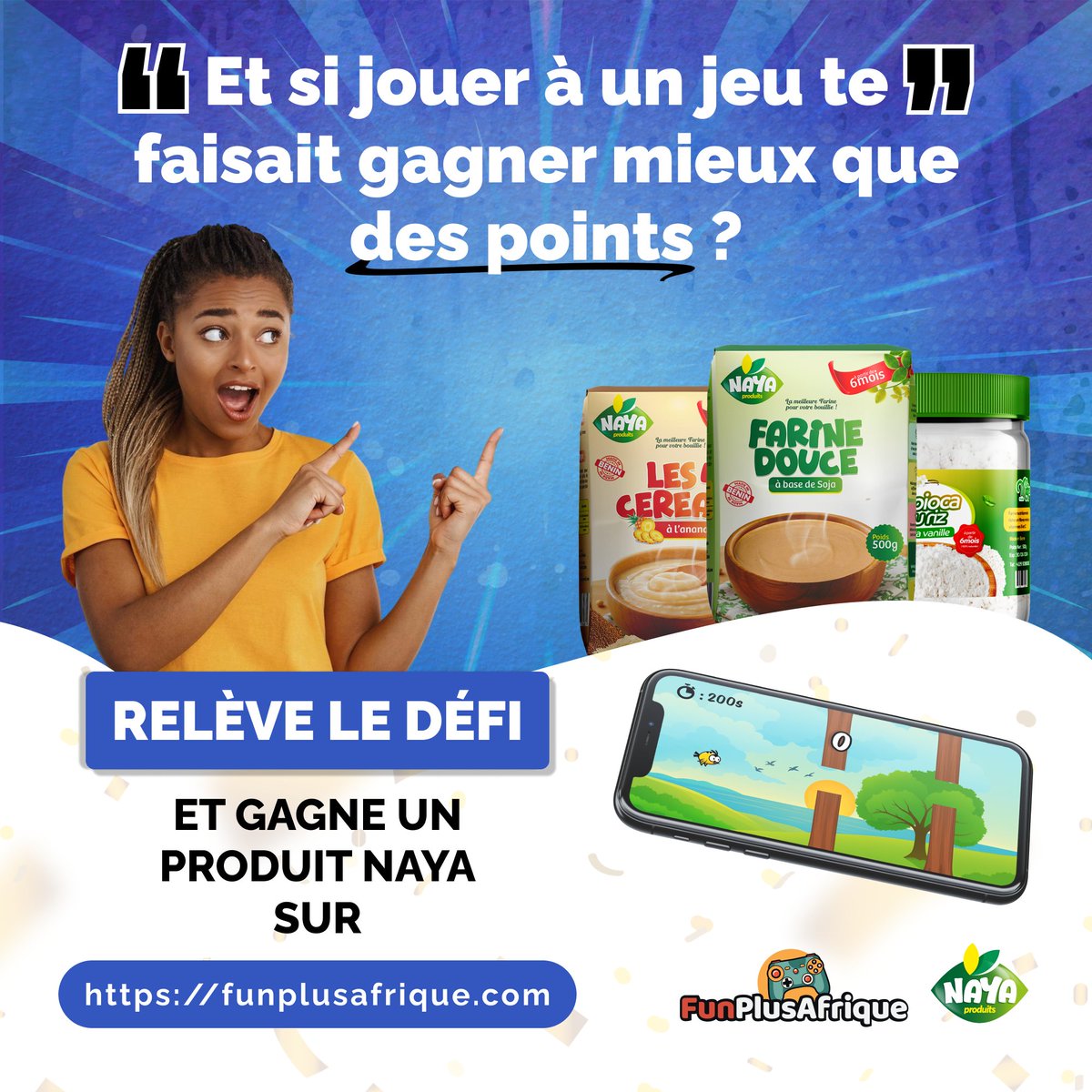 🔥 Et si jouer à un jeu pouvait te faire gagner bien plus que des points ? 🔥

🎮 Défie-toi, grimpe les classements et remporte des produits NAYA exclusifs ! 🏆

👉 Qui sera le prochain champion ? 👉 funplusafrique.com

#GamingRewards #FunPlusAfrique #GagnezAvecNaya